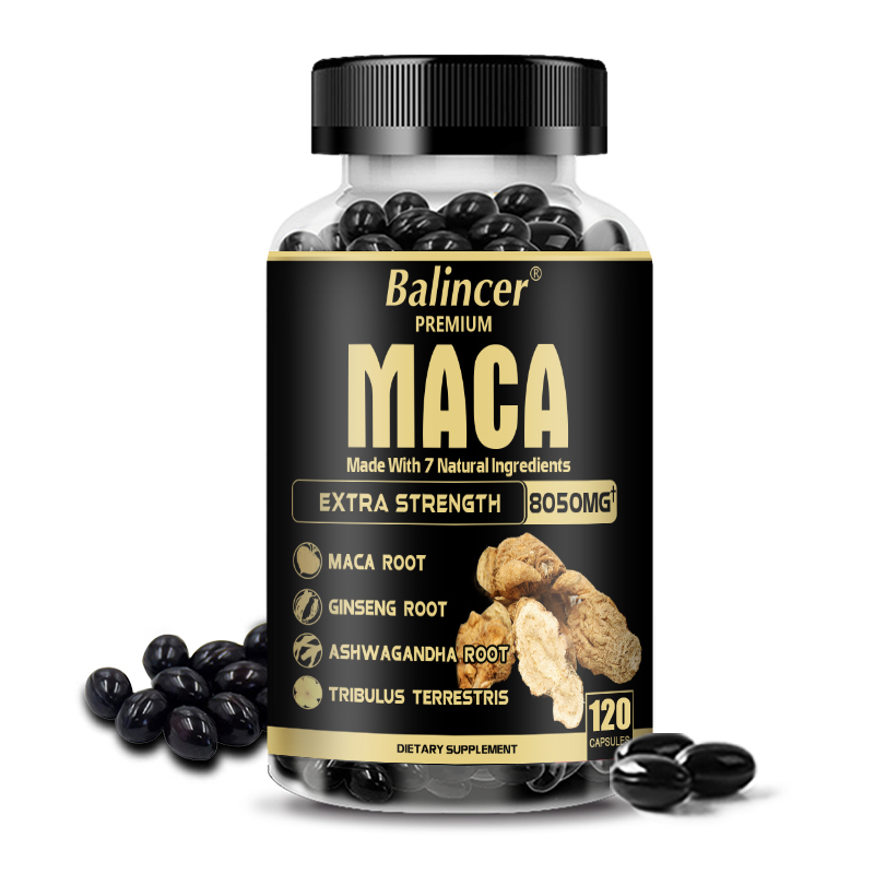 Valerian Root Capsule - 7in1プレミアムマカ根カプセル（アシュワガンダ、高麗人参他配合）8050mg相当 - 自然エネルギー、パフォーマンス、気分改善